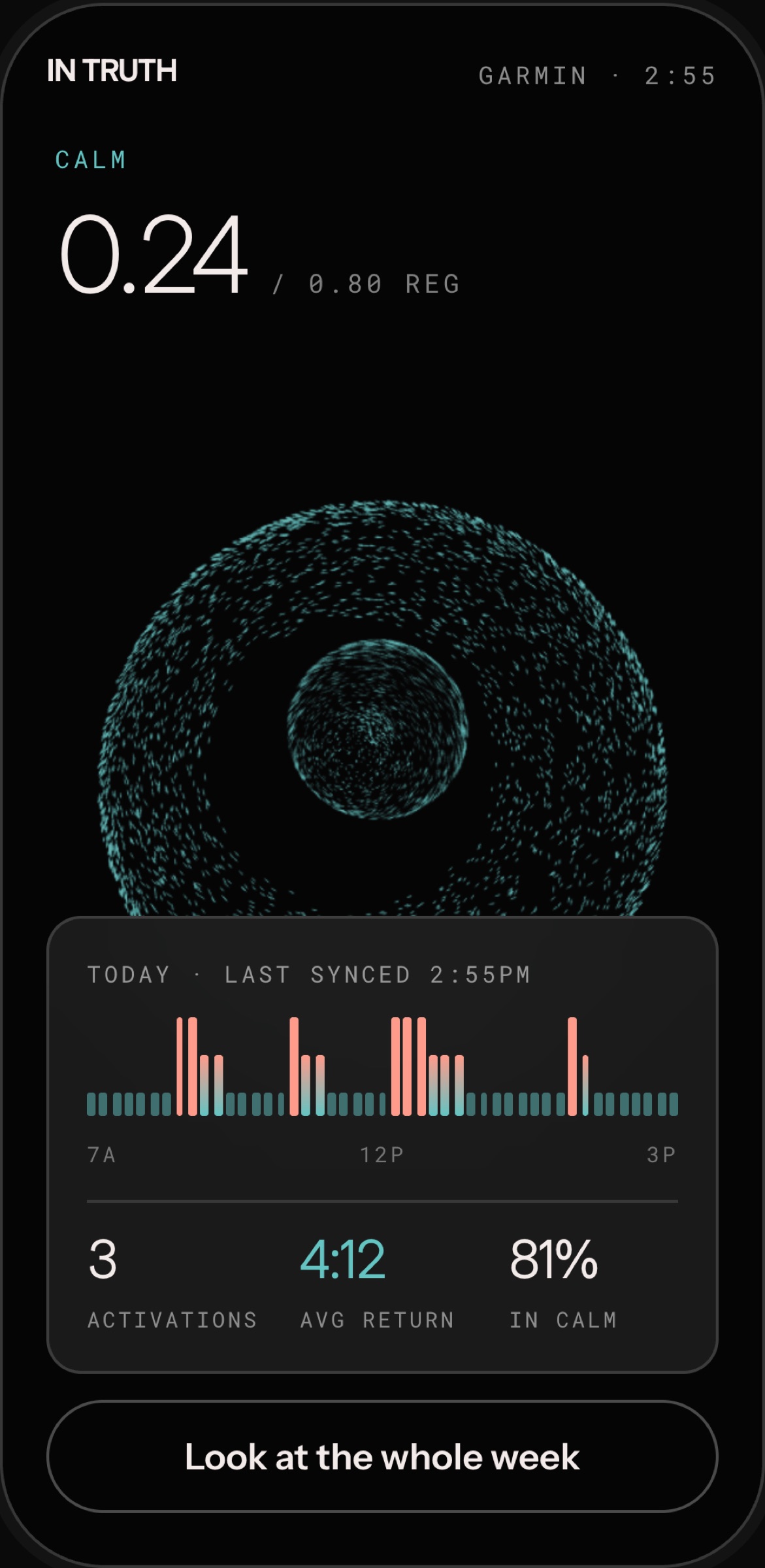 Now screen, calm