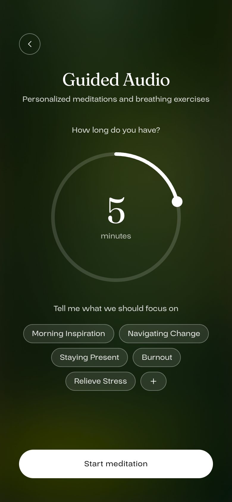 Creating a guided meditation